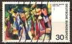 Sellos de Europa - Alemania -  August Macke1887-1914 , las niñas bajo los árboles(pintor)