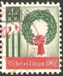 Stamps United States -  738 - Navidad, velas y corona