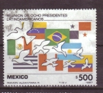 Stamps Mexico -  Reunión de ocho presidentes latinoamericanos