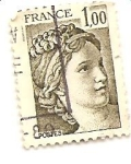 Stamps : Europe : France :  mujer