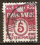 Stamps : Europe : Denmark :  Lineas onduladas.Numeral.