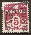 Stamps Denmark -  Lineas onduladas.Numeral.