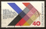 Stamps Germany -  10a.Aniv,Tratado franco-aleman.Los colores nacionales de Francia y Alemania