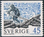 Stamps Sweden -  LA FLOTACIÓN DE LA MADERA. Y&T Nº 651