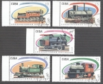 Stamps : America : Cuba :  Locomotoras Antiguas