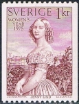 Stamps : Europe : Sweden :  AÑO INTERNACIONAL DE LA MUJER. JENNY LIND, CANTANTE SUECA DEL SIGLO XIX. Y&T Nº 872