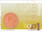 Sellos de Europa - Portugal -  moneda de 1 ctmos  de €