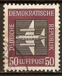 Stamps Germany -  Correo aereo-por vía aérea,avión (DDR).