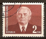 Stamps Germany -  Wilhelm Pieck (primer presidente de la R.F.D-DDR) .