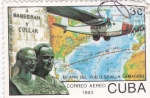 Sellos de America - Cuba -  60 aniv.vuelo Sevilla-Camaguey