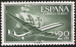 Stamps : Europe : Spain :  Superconstelación y Nao Santa Maria