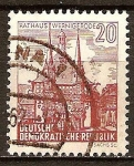 Stamps Germany -  paisajes y edificios históricos. Ayuntamiento de Wernigerode(DDR).