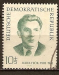 Stamps Germany -  internacionales antifascistas asesinados.Julius Fucik 1903-1943(DDR)