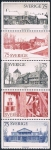 Stamps Sweden -  AÑO DEL PATRIMONIO ARQUITECTÓNICO. Y&T Nº 887-91