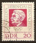 Sellos de Europa - Alemania -  100a.Aniv,de Pierre de Coubertin 1863-1937,(resucitador de los Juegos Olímpicos)DDR