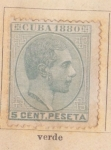 Sellos de America - Cuba -  Alfonso XII Ed 1880