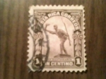 Stamps : America : Costa_Rica :  Conmemorativa a Juan Santamaria 1909