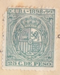 Stamps Cuba -  Escudo España Ed 1898-99