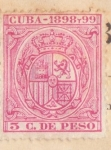 Stamps Cuba -  Escudo España Ed 1898-99