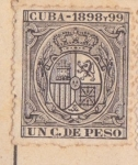 Stamps Cuba -  Escudo España Ed 1898-99