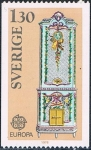 Stamps Sweden -  EUROPA 1976. ESTUFA DE AZULEJOS DEL SIGLO VIII.Y&T Nº 924