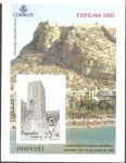 Stamps Spain -  90 - Prueba Oficial, Exposición filatélica nacional, Exfilna 2005, Castillo de Santa Bárbara en Alic
