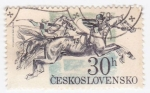 Stamps Czechoslovakia -  2299 - Carrera de caballos en  Pardubice