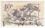 Stamps Czechoslovakia -  2300 - Carrera de caballos en  Pardubice