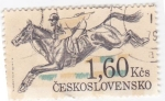 Stamps Czechoslovakia -  2301 - Carrera de caballos en  Pardubice