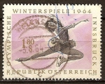 Sellos de Europa - Austria -  Juegos Olímpicos de Invierno 1964,en Innsbruck. Patinaje artístico.