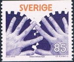 Stamps : Europe : Sweden :  PROTECCIÓN DEL TRABAJADOR. Y&T Nº 944