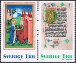 Stamps Sweden -  NAVIDAD 1976. ILUMINACIONES MADIEVALES DEL SIGLO XVI. Y&T Nº 948-49