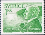 Sellos del Mundo : Europa : Suecia : VERNER VON HEIDENSTAM, PREMIO NOBEL DE LITERATURA DE 1916. Y&T Nº 950