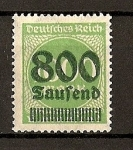 Stamps Germany -  Inflaccion  Alemana.