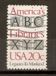 Stamps : America : United_States :  BIBLIOTECAS