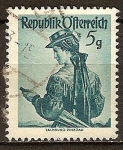 Stamps : Europe : Austria :  Trajes folklóricos de Austria."Salzburgo Pinzgau". 