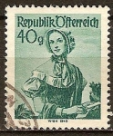 Stamps : Europe : Austria :  Trajes folklóricos de Austria."Wien 1840".