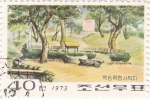 Stamps North Korea -  casas tipicas 
