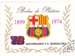 Stamps Equatorial Guinea -  bodas de platino 1899-1974  75 aniv.F.C.Barcelona