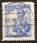 Stamps : Europe : Austria :  Trajes folklóricos de Austria."Wien 1853"; 1s.70 ", Ost Tirol Kals".