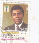Stamps Equatorial Guinea -  XXV aniversario de la independencia-presidente Obiang Ngema Mbasogo