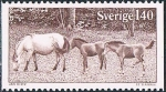 Stamps Sweden -  SERIE BÁSICA. PONEYS DE GOTLAND. Y&T Nº 974