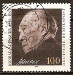 Stamps Germany -  25a.Aniv de la muerte de Konrad Adenauer 1876-1967 (canciller, 1949-1963).