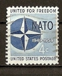 Stamps United States -  10º Aniversario de la O.T.A.N.