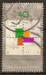 Stamps Germany -  200a Aniv del nacimiento de Carl Friedrich Gauss (1777-1855)físico ,matemático ,astrónomo. 