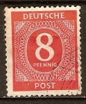 Stamps Germany -  Ocupación aliada,dígitos.