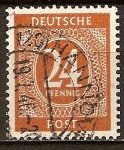 Stamps Germany -  Ocupación aliada,dígitos.