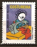 Stamps : America : Brazil :  "Profesiones"Costurera.