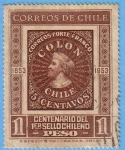 Stamps Chile -  Centenario del 1er. Sello Chileno