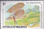 Sellos del Mundo : Asia : Maldivas : 75 aniversario del aeroplano